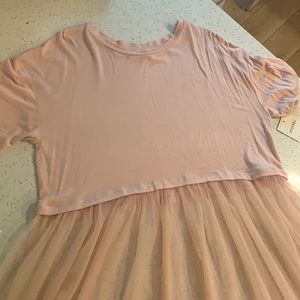 Blush  tulle  top